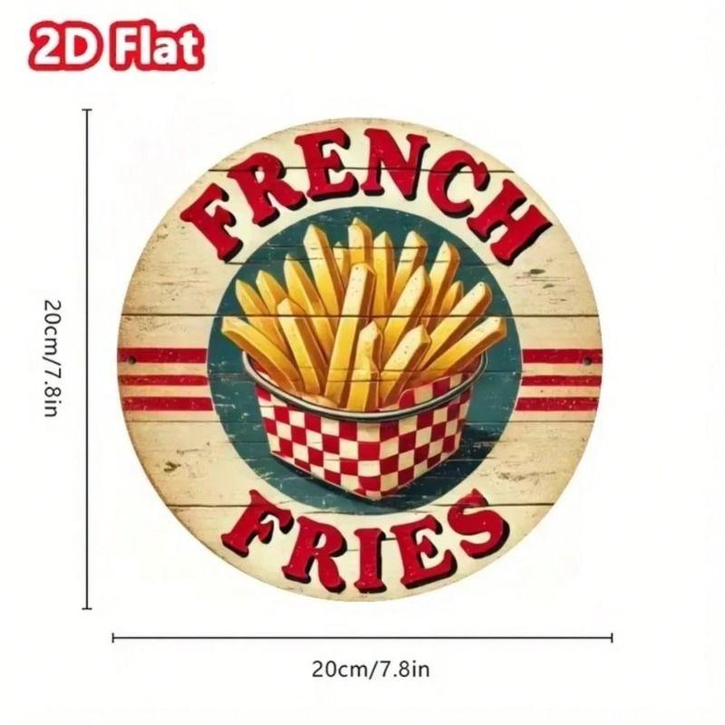 1 Pc Round Metal Wall Art Decor for Office Living Room Patio (20x20 Cm)