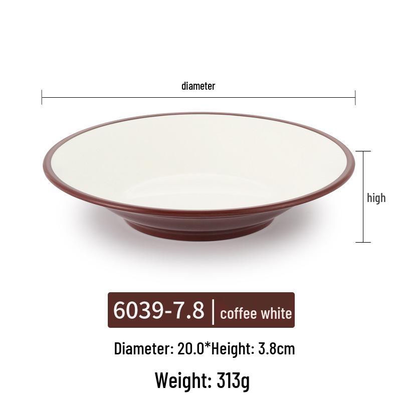 Melamine Rectangular Plate for BBQ & Side Dishes - Imitation Porcelain Tableware