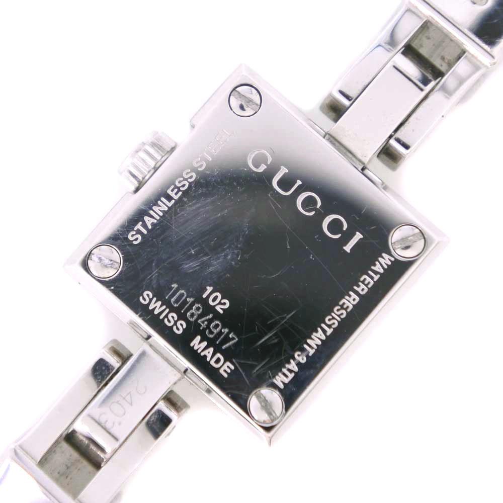GUCCI Mini G Watches 102 SilverDial Stainless Steel/Satin Quartz Analog display Women Used