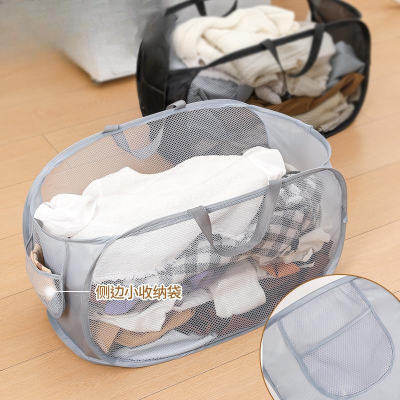 Foldable Laundry Basket - Bathroom Storage Bin, Dirty Clothes Hamper for Home