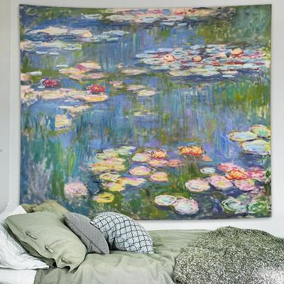 VIKAMA Bedroom Aesthetics Floral Tapestry Art Poster Natural Flower Wall Hanging Living Room University Dormitory School Decor