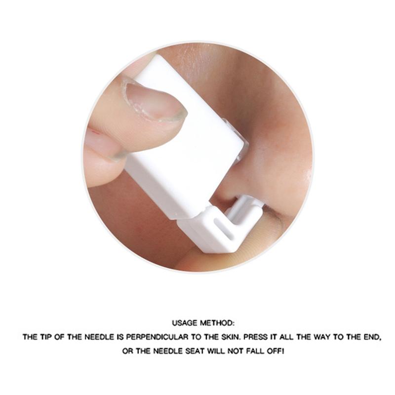 Disposable Safe Sterile Nose Ring Stud Piercing Unit Nailer with 21x Nose Stud Professional Machine Women Body Jewelry