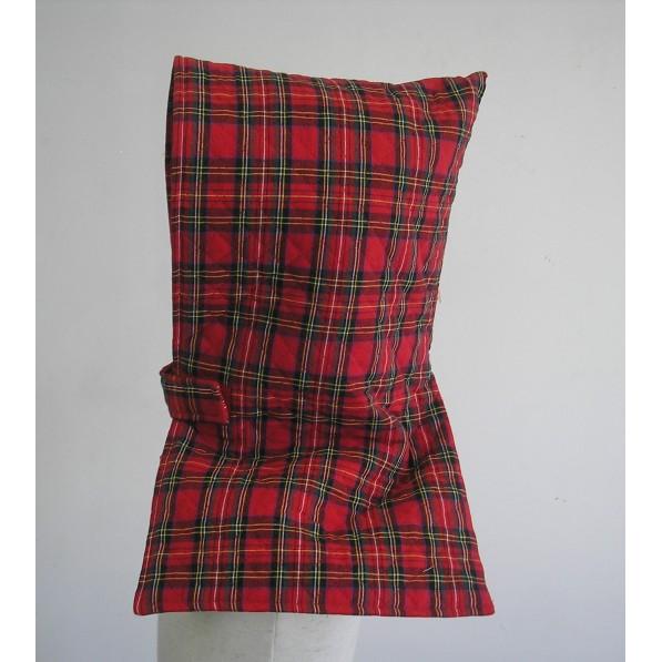 Disaster prevention hood that doubles as a cushion (for children) Red x green checkered pattern Admission Kindergarten Nursery school Elementary