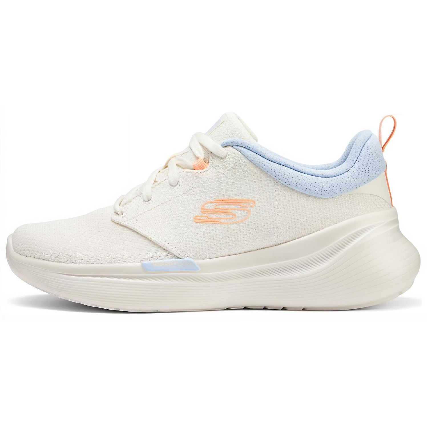 Skechers Vapor Foam Comfortable Durable Low-Top Running Shoes Women sneakers White Blue Orange 150224-NTMT 35