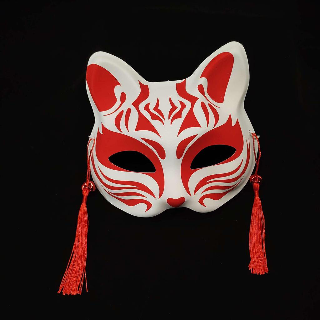 Japanese Style Fox Mask - Half-Face Anime Cosplay for Women