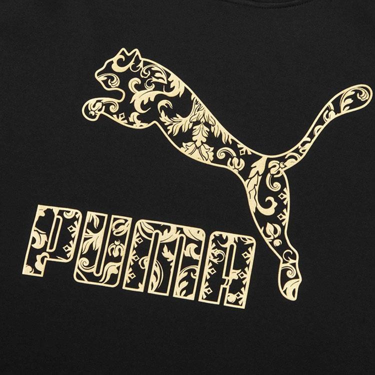 Puma Logo Print Casual Hoodie Men Tops Black 530304-01