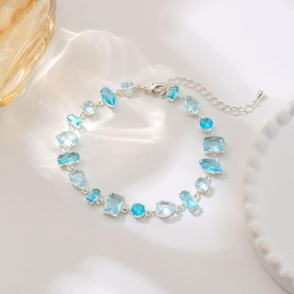 Bracciale da Donna Colore Dopamina con Pietre Preziose - Zircone Arcobaleno di Lusso, Design di Nicchia Versatile.