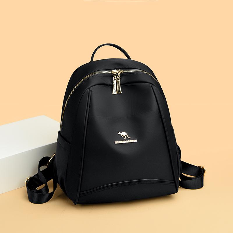 Sac à dos de couleur unie, sac à dos de voyage léger en Nylon de grande capacité pour femmes