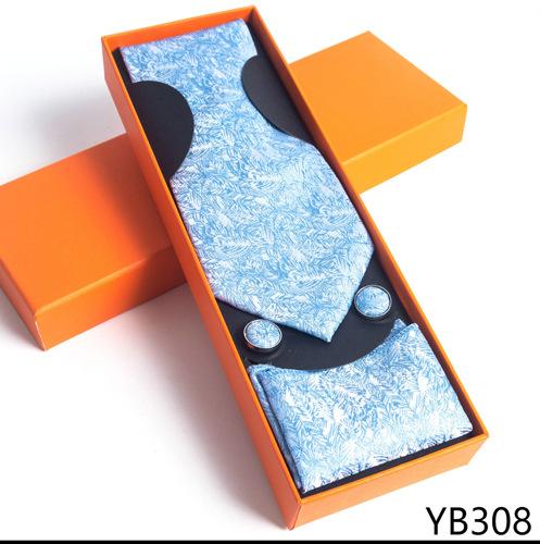 Herrenkrawatte mit quadratischer Manschette, Geschenkbox-Set, Business-Casual-Krawatte, Orange, Geschenkbox