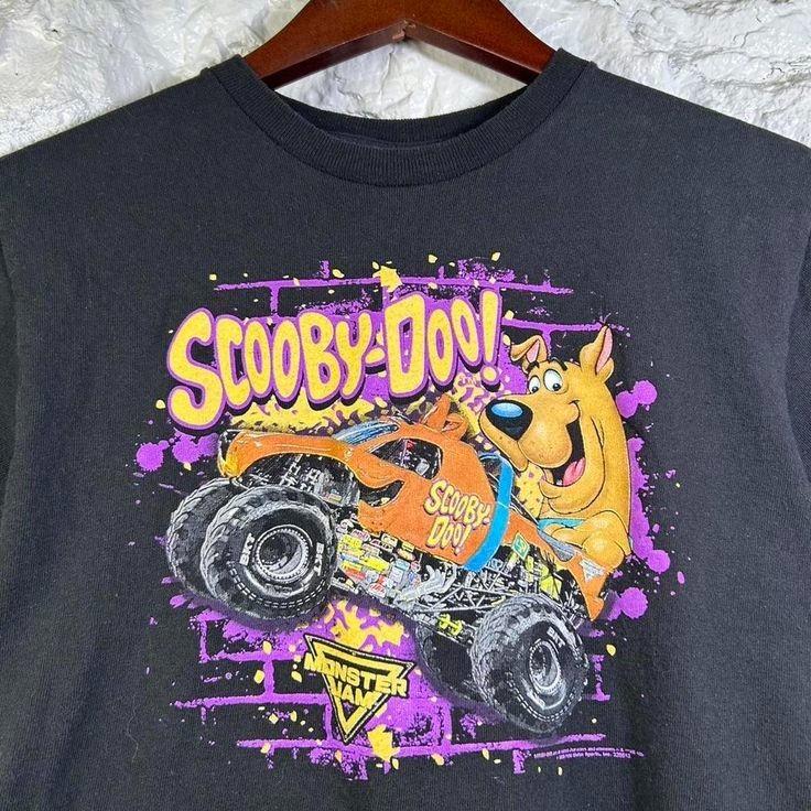 Винтажная футболка Scooby-Doo Monster Jam Полный размер SG104 Унисекс XXXXL