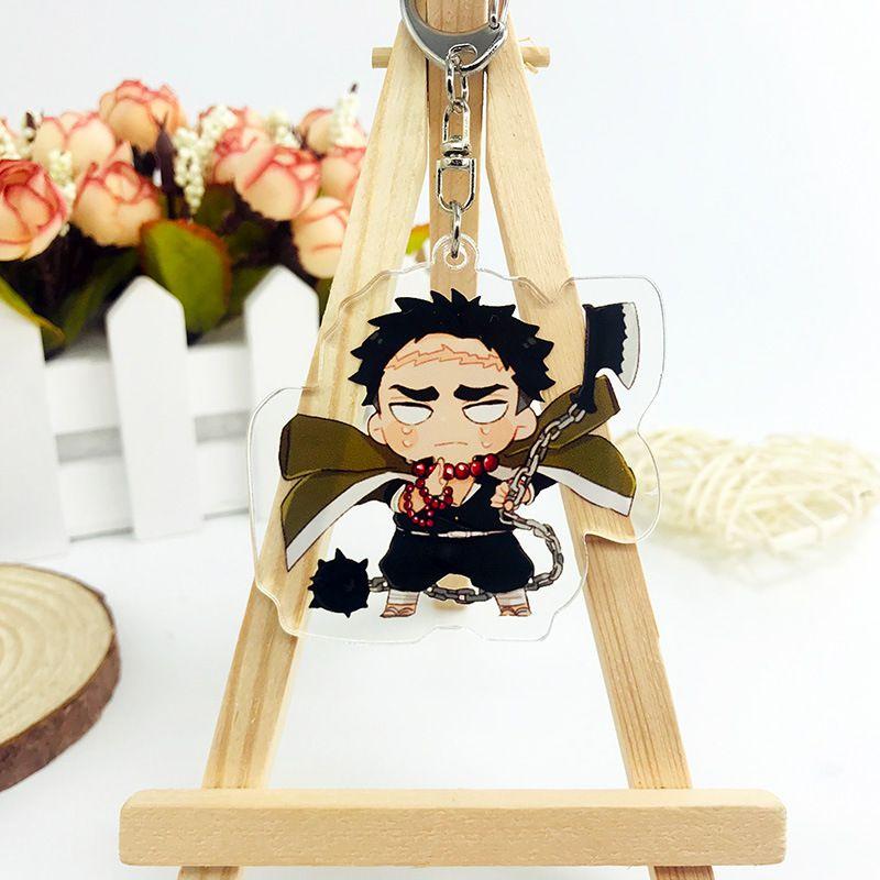 Demon Slayer Kimetsu No Yaiba Anime Laser Printed Hd Acrylic Pendant Keychain For Kids