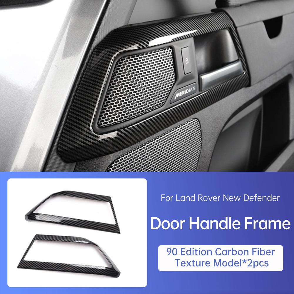 For Land Rover Defender 90 110 2020-2025 Door Handle Frame Switch Decorative Sticker Carbon Fiber Modification