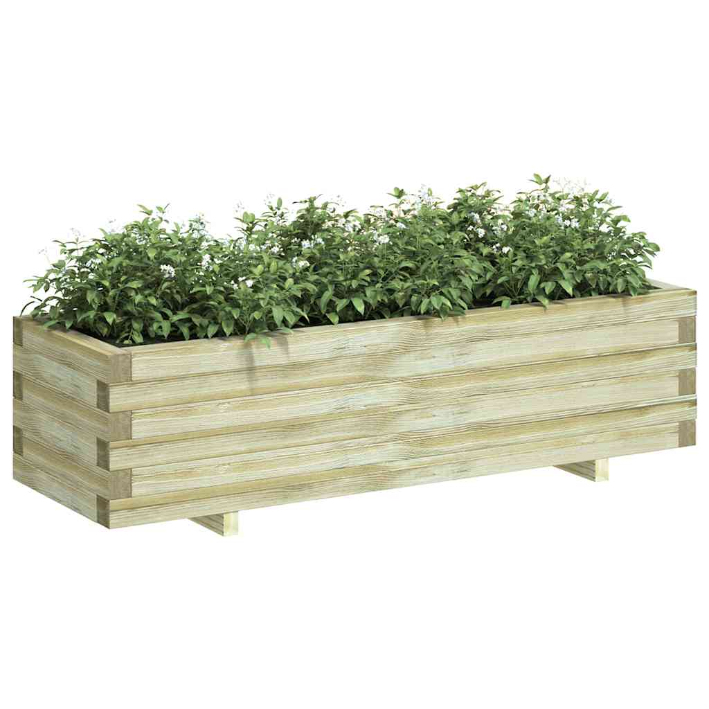 Raised Garden Bed 120 x 40 x 30 cm Wooden Rectangular