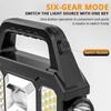 Outdoor Portable Camping Fishing Flashlight Work Light Multi-Modes Solar Powered High Brightness
