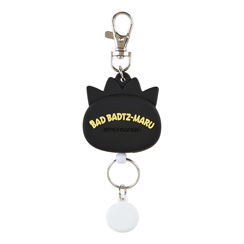 Sanrio Keycord met oprolmechanisme Bad Key Mascotte BAD Karakter 169404 Gezichtsvormig Badtz-Maru Badtz-Maru BADTZ-MARU 13,5×4,6×1,8cm