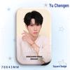 Yu Cheng'en Baji Star Idol Laser Rectangular Badge Brooch Pendant