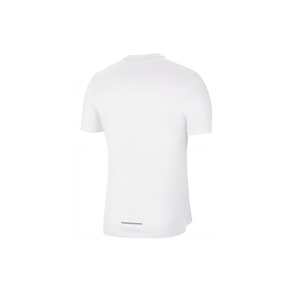 Nike Dri-Fit Quick Dry Reflective Casual Running T-Shirt Men Tops White CU0327-100
