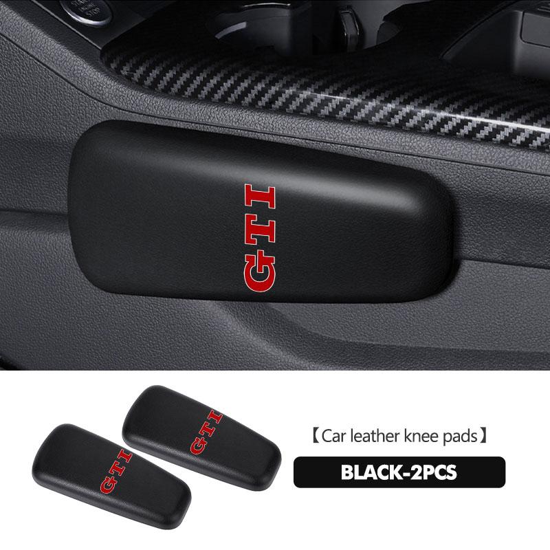 137For Volkswagen VW Leather Car Pillow Car Knee Pad Elastic Memory Foam Leg Pad Passat B5 B5.5 2000- 2007 2008 2009 2010 Touareg