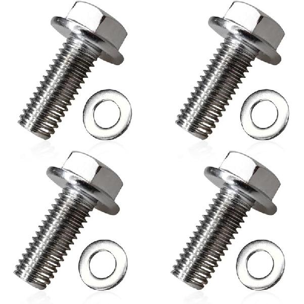 Car Skid Plate Bolt 304 Stainless Steel 12mm Hex Head Automotive Flat Washer Compatible with Toyota 4Runner Tacoma Tundra FJ Cruiser Sequoia Land