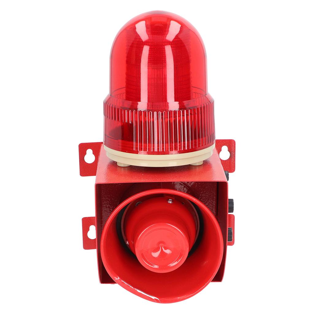 Industrial Siren Alarm Volume Tone Adjustable Waterproof Strong Bright Wall Mount Outdoor Siren Strobe EU Plug 220V