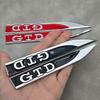 2026 New For VOLKSWAGEN VW 2Pcs Red Black Metal Logo GTD Emblem Car Fender Side Badge For Volkswagen VW Golf 7 6 5 4 MK4 Polo Je