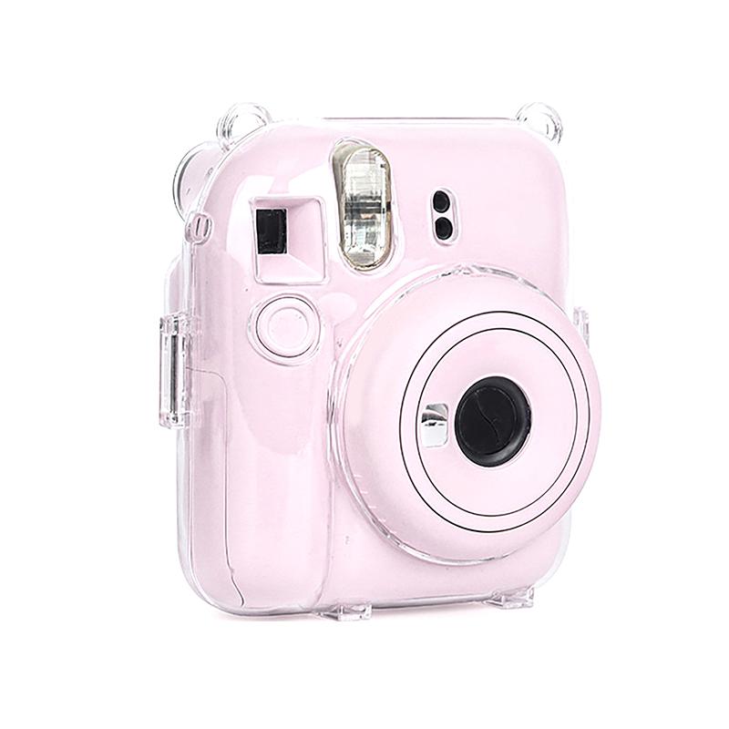 Instax Mini 12 skaidrus apsauginis dėklas, nešiojimo krepšys, dangtelis be peties dirželio, PC kristalinis laikymo krepšys