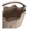 Tory Burch T Monogram Classic Logo Embossed Solid Color Bucket Bag Leather Mini Shoulder Tote Women bags Light-Beige 175526-200