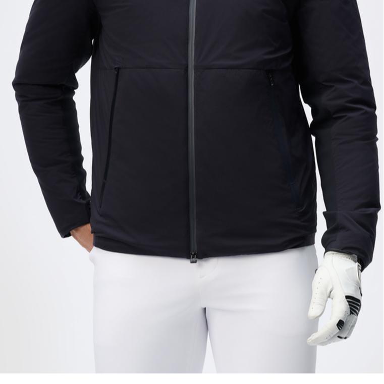 Fila Golf Series Comfortable Zip Warm Long Sleeve Down Jacket Men Outerwear Legendary-Blue A11M445916F-NV