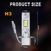 2 szt. 12000LM H3 Żarówki LED do świateł przeciwmgielnych Mini H3 LED Lampa przeciwmgielna 30W 16-rdzeniowy CSP do samochodu Bez wentylatora Światło DRL Automatyczne światła do jazdy dziennej 12V 6500K Białe