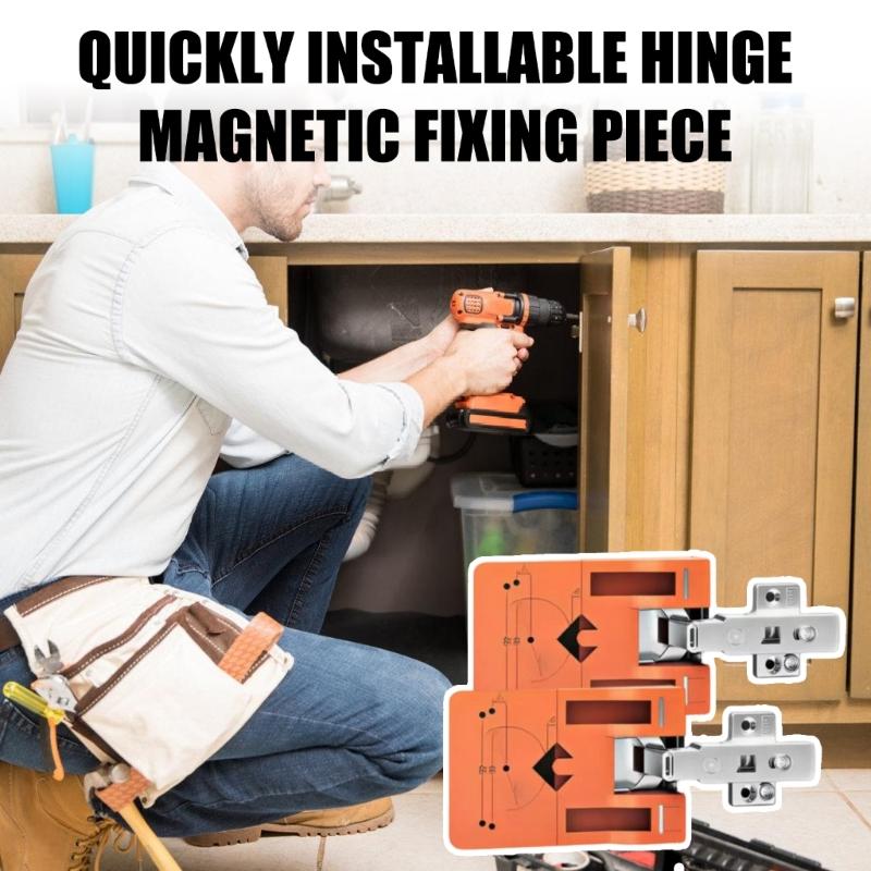 Cabinet Door Hinge Spacer Magnetic Cabinet Door Gaps Positioning Tool With Foldable Guide For Precise Hinge Installation