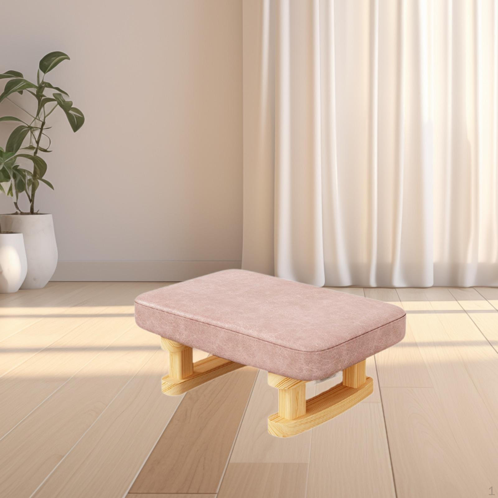 Уютная подставка для ног из дерева для отдыха в домашнем офисе розовый 3473₽