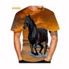 New Fashion Horse 3D Printied Mens and Women T Shirts Animal Horse Printied Casual Loose Short Sleeve Size XS-5XL