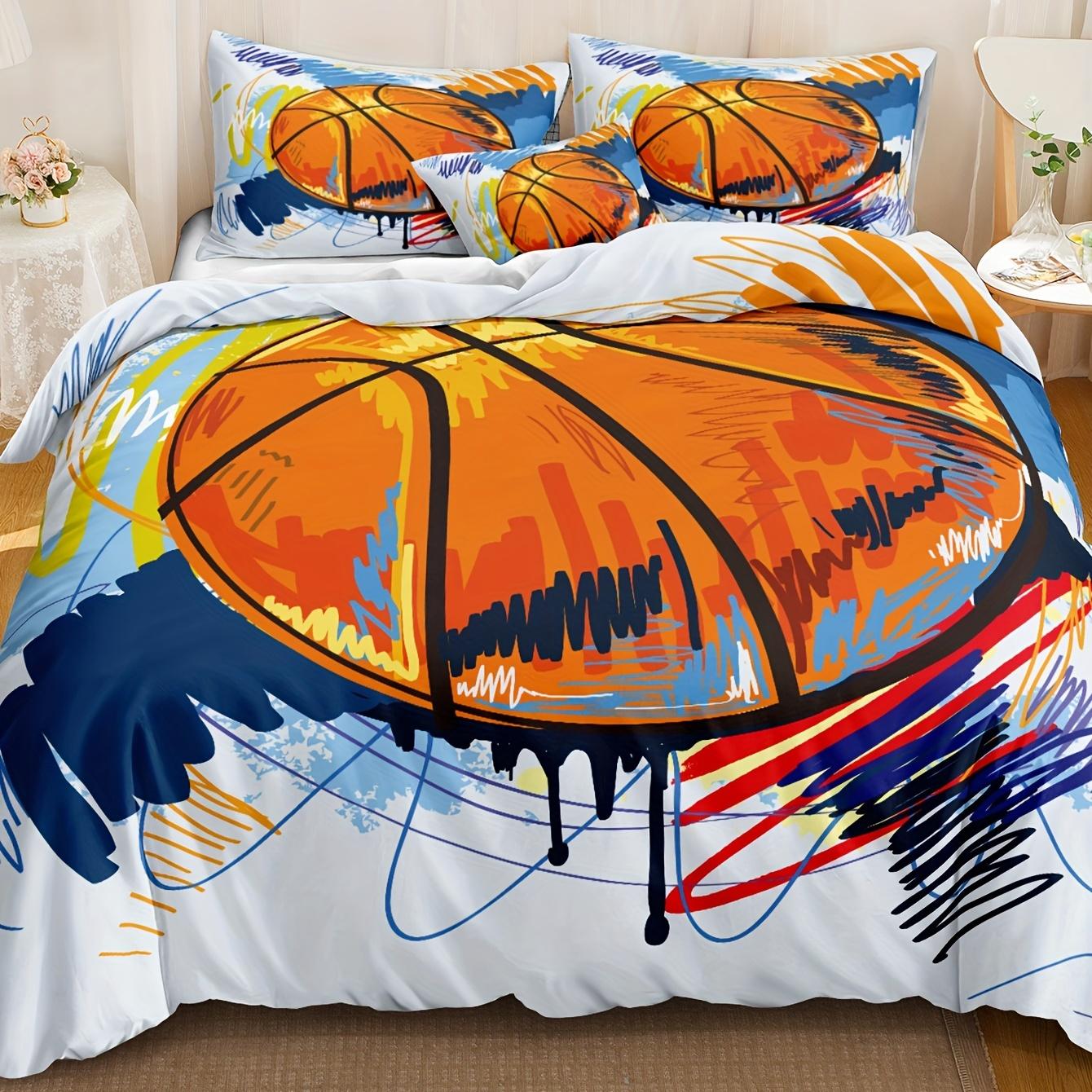 Полиэстеровый пододеяльник с принтом в виде комиксов о баскетболе — фото 5