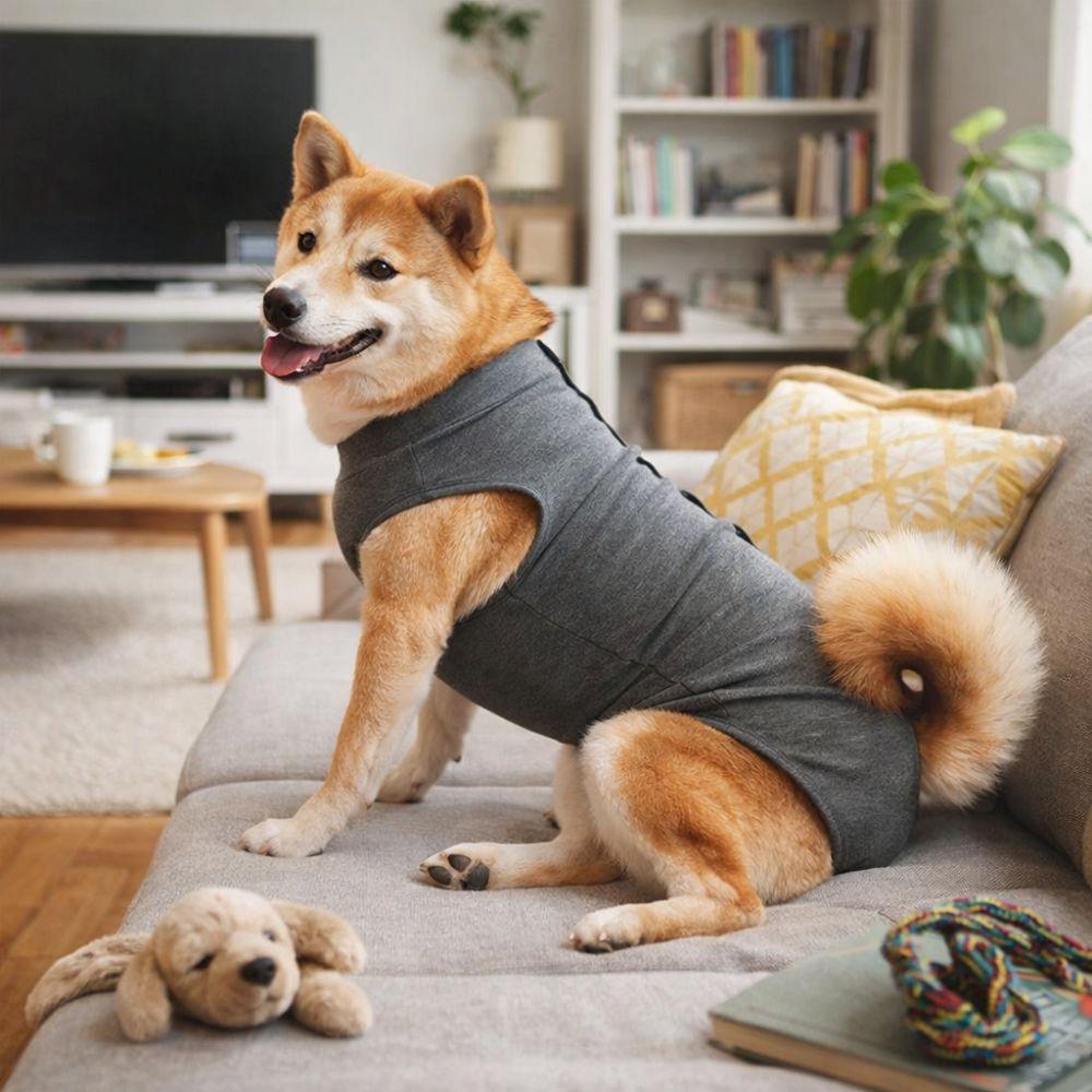 Elastic Dog Recovery Suit Breathable Pet Anti-Lick Suit Abdominal Bandages Cat Jumpsuit  Travel Use