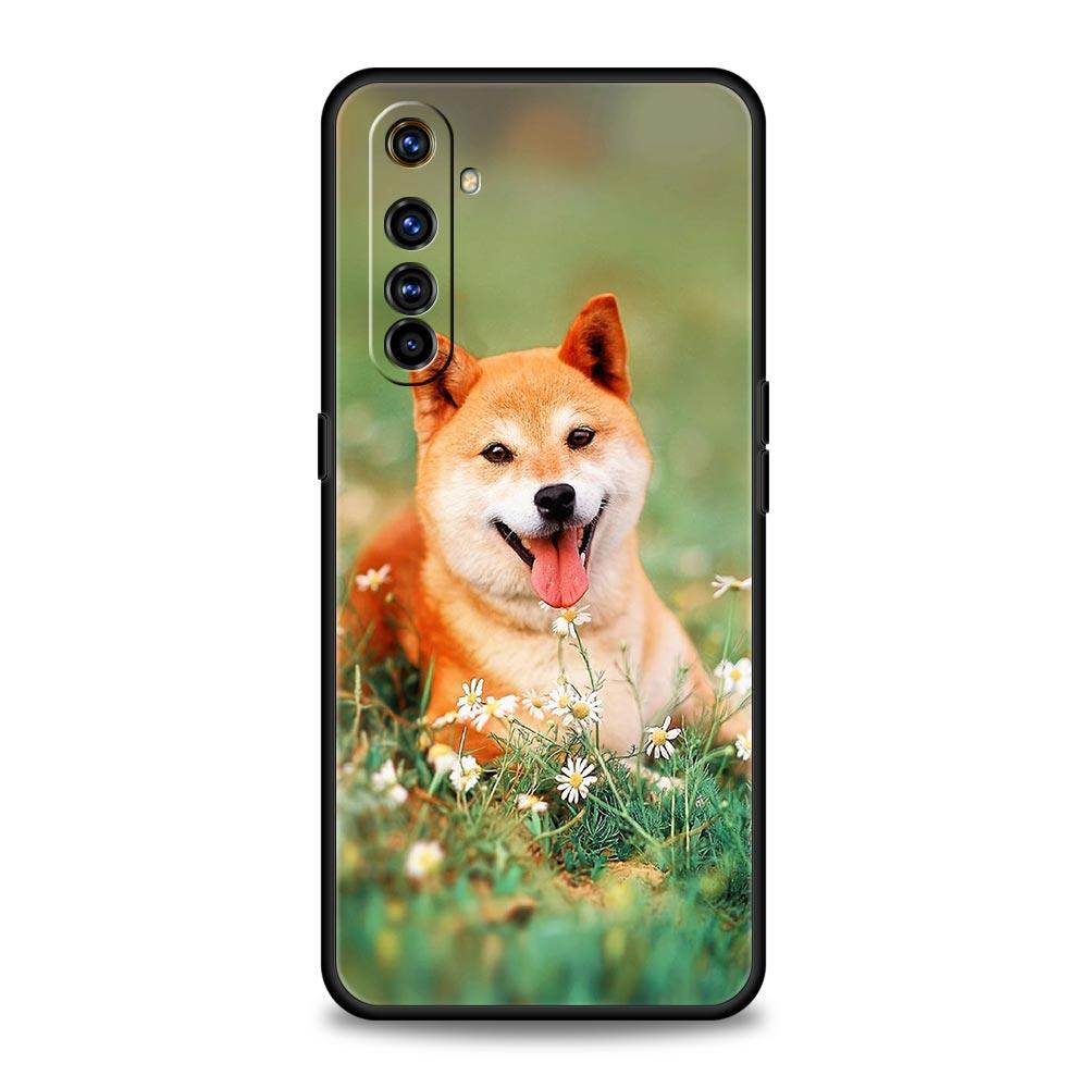 

For Realme 10 9 8 5G 7 6 GT2 Pro Plus 9i 8i C21 C11 C25 C35 Soft Shiba Inu Dog Phone Case For Realme GT Neo 2 3 3T Black Cover GT Neo2 (3T)