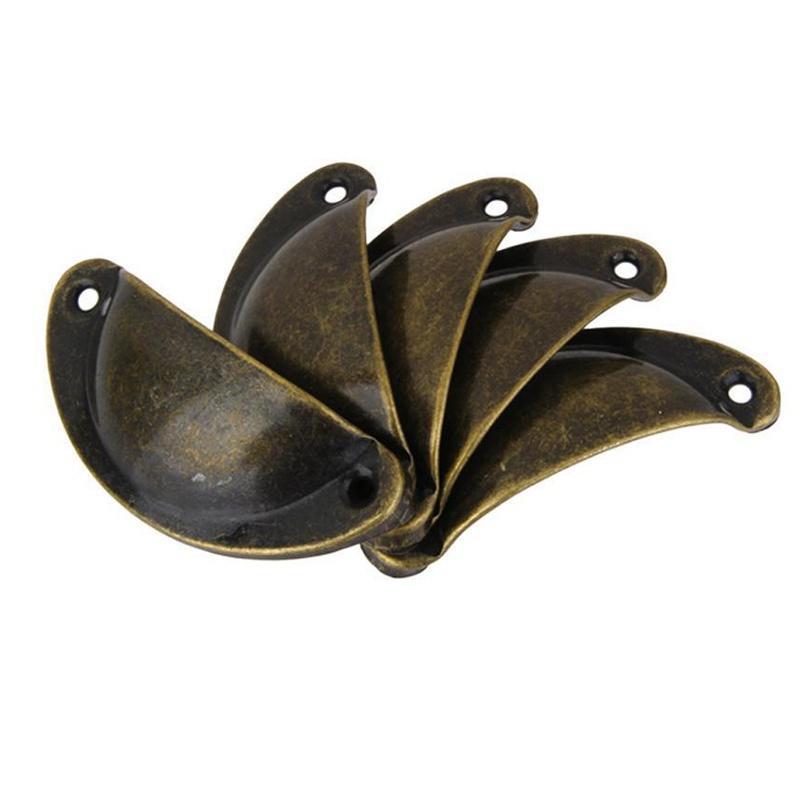 3X Tirador de Concha para Cajón de Puerta de Alacena de Cocina Retro Antigua