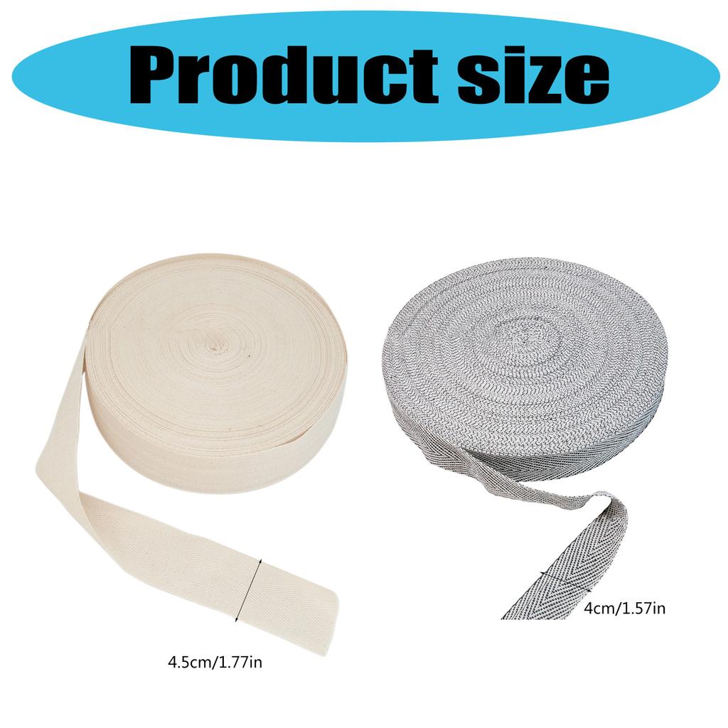 10 Yards Natur Baumwollköperband Teppich Tufting Gurtband Fischgrätband Baumwollköper Gurtband für die Teppichherstellung