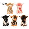 Birthday Gift for Boys Girls Highland Cow Stuffed Animal Toy, Soft Plush Scottish Cattle Doll, Photography Prop Cute Farm Doll Present Adults