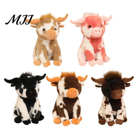 Birthday Gift for Boys Girls Highland Cow Stuffed Animal Toy, Soft Plush Scottish Cattle Doll, Photography Prop Cute Farm Doll Present Adults