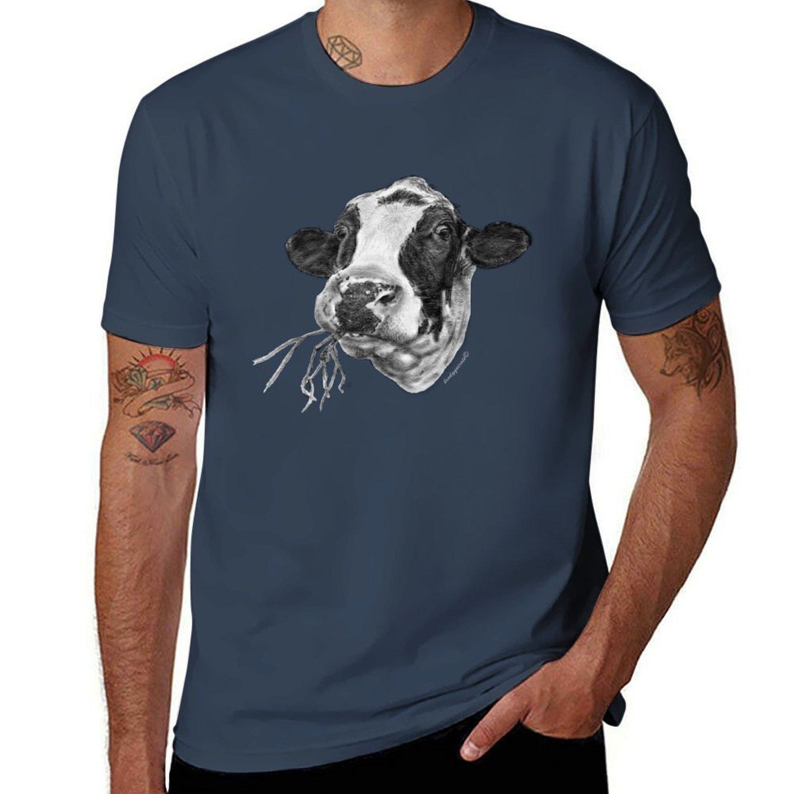 Happy Holstein Friesian Dairy Cow TShirt Big and Tall Gym TShirt S