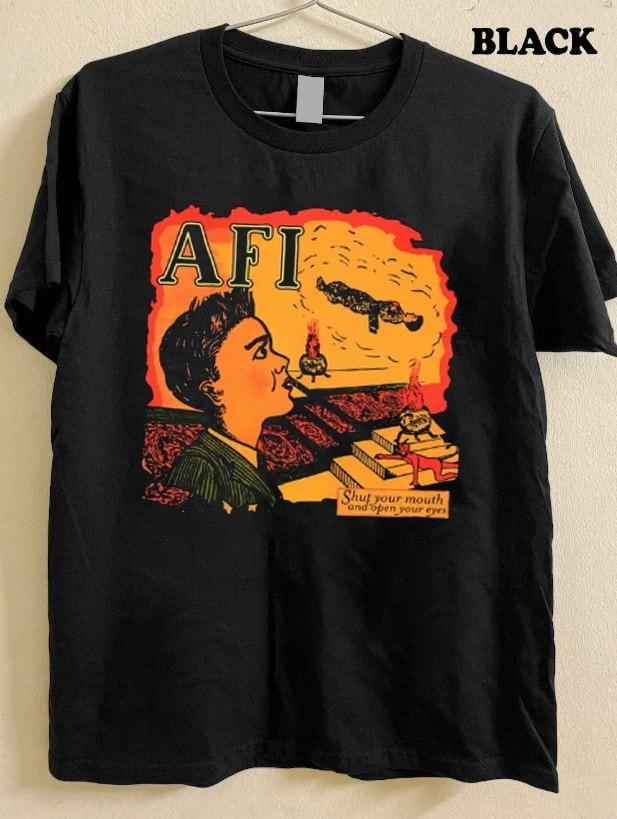 AFI band Shut Your Mouth And Open Your Eyes t-shirt QT7857 Unisex T-Shirt XXXXL