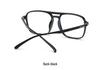 Unisex TR90 Anti-Blue Light Glasses Frame - Street Style, Double Bridge, Flat Lenses