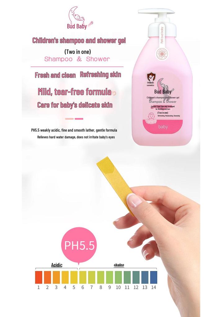 Rui Ya Kids 2-in-1 Shampoo & Body Wash - Moisturizing and Hydrating for Tender Skin