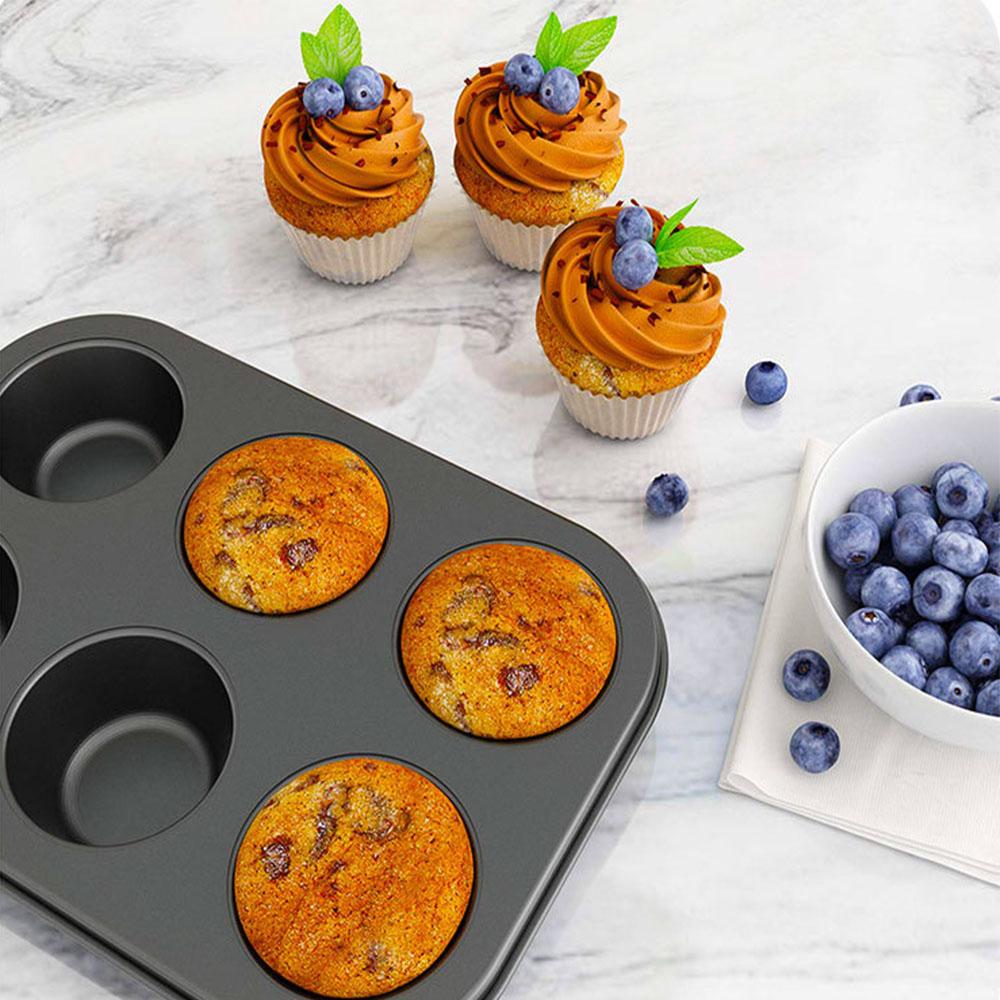 Nonstick 6-Cup Muffin Pan - Cupcake Mold Baking Tool