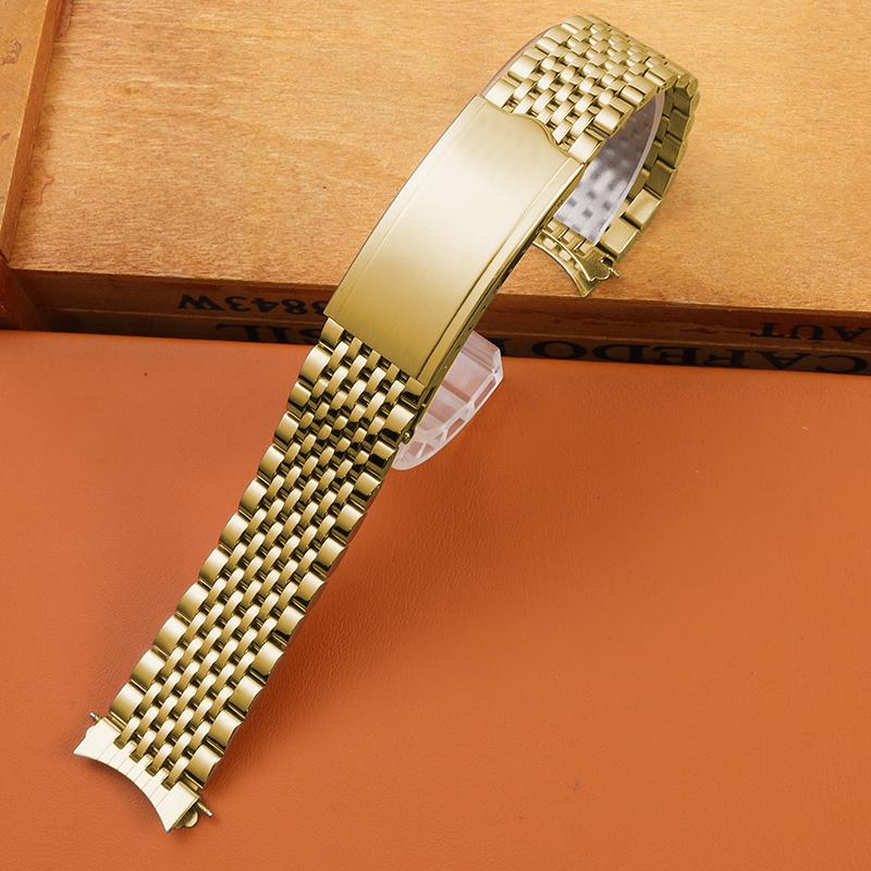 Watch Accessories Band 18mm/19mm/20mm Watch Strap For Omega Seamaster watchband Curved End Stainless Steel Bracelet