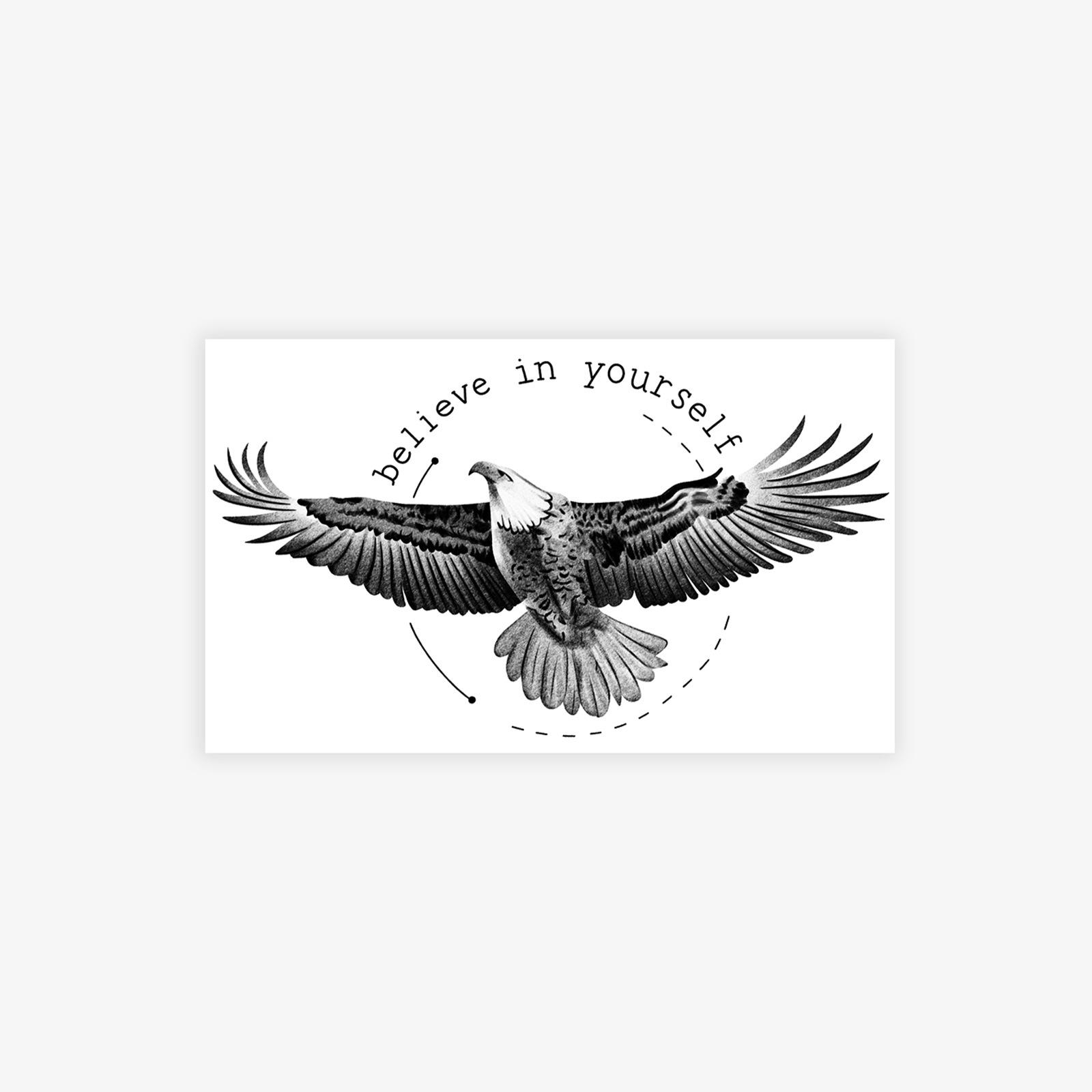 

Realistic Bald Eagle Tattoo Sticker, Waterproof And Long-Lasting, Personalized Tattoo Of Male And Female Big Arms 11*18