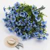 Yousheng 7 Stems Artificial Violets Flowers Faux Silk Violets Bouquet UV Resistant Outdoor Fake Bloom for Vase Home Garden Wedding Decor
