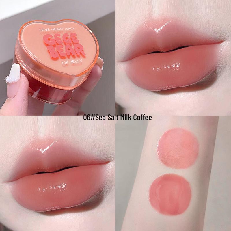 

Gege Bear Love Heart Moisturizing Lip Jelly - Korean-Style Plumping & Glossy Pink Lips 8g