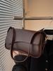 Vintage Hong Kong Style Textured Crossbody Handbag - Women's Trendy 2025 Korean Fashion