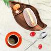 Wood Serving Tray Snails Shape Food Dish Display Plate for Appetizers And Sushi